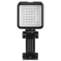 LED лампа Hama 49 BD, за допълнително осветяване на записи с камера и смартфон, Черна