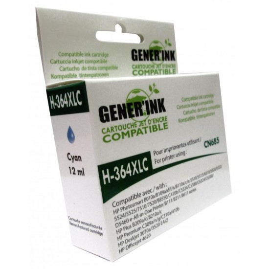Ink cartridge GENERINK CN685 HP, Cyan