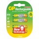 Акумулаторна Батерия GP R03 AAA 1000mAh NiMH 3+1 бр. в опаковка GP