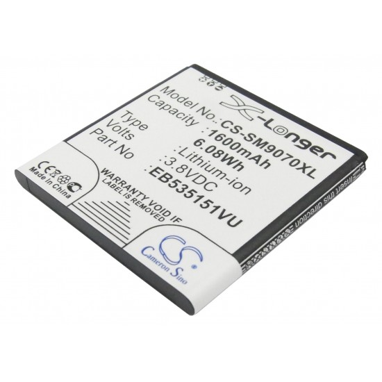 Mobile battery for Samsung Galaxy S Advanced, GT-i9070 3.8V 1600mAh CAMERON SINO