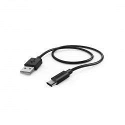 Кабел HAMA USB-C мъжко -USB 2.0 A мъжко, 0.6 м., 480Mbit/s,Черен