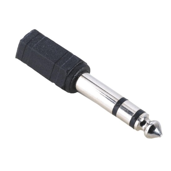 Audio Adapter  HAMA 43368, 3.5 mm jack socket - 6.3 mm jack plug, stereo
