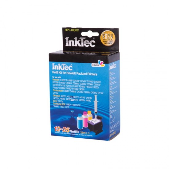 Ink cartridge INKTEC HP- 4060C, Pigment /3 x 25 ml/, Color