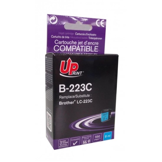 Ink cartridge UPRINT LC223 BROTHER, Cyan