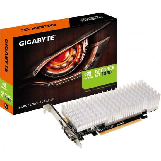 Graphic card GIGABYTE GeForce&reg; GT 1030 2GB GDDR5 64 bit, Silent, Low Profile, DVI-D, HDMI