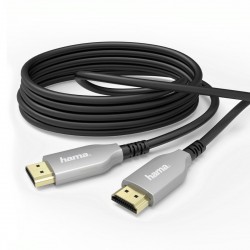 Оптичен активен кабел HAMA HDMI-HDMI, Ethernet, 18 Gbit/s, 20м, позл.конектори