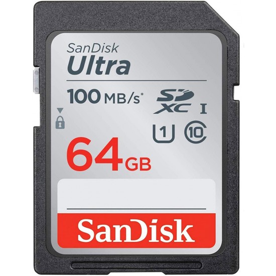 Memory card  SANDISK Ultra SDXC, 64GB, Class 10, UHS-I, 100 Mb/s