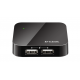 USB хъб D-Link DUB-H4/E със захранване, 4-порта, USB 2.0, Черен