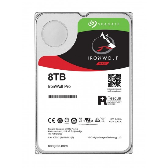 HDD SEAGATE Iron Wolf Pro, ST8000NE001, 8TB, NAS, 256MB Cache, SATA 6.0Gb/s, 7200rpm