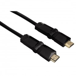 Кабел HAMA HDMI мъжко - HDMI мъжко, 4K, 1.5 м, Въртящ се, Позлатени конектори