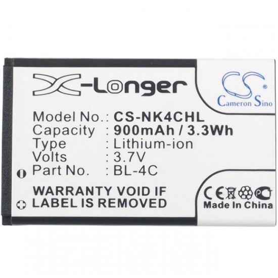 Батерия за телефон за NOKIA BL-4C 2650, 6100, 7200 3,7V 900mAh Cameron Sino Mobile battery for NOKIA BL-4C 2650, 6100, 7200 3,7V 900mAh Cameron Sino