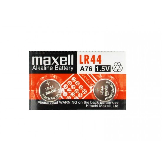 Button Micro alkaline battery LR44 / AG13 / 2 pcs. 1,55V pack MAXELL