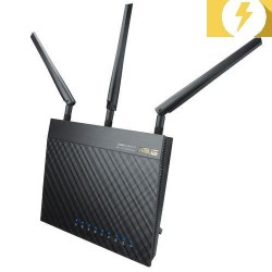 Безжичен рутер ASUS RT-AC66U, Двубандов AC1750, 450+1300 Mbps,2 x USB 2.0, Gigabit