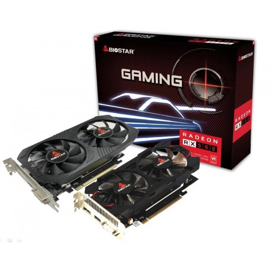 Graphic card BIOSTAR Radeon RX560, 4GB, GDDR5, 128 bit, DVI-I, HDMI, DisplayPort