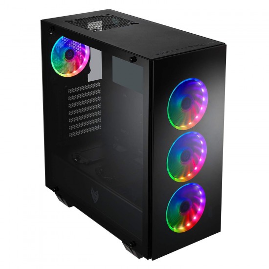Case FSP CMT510 PLUS ARGB Gaming TG, ATX, Black