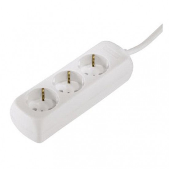 Разклонител HAMA 30381 3гнезда, 1.4м,бял Distribution Panel HAMA 30381 3-Way , White, 1.4m