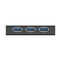 USB хъб D-Link DUB-1340/E със захранване, USB 3.0, Черен