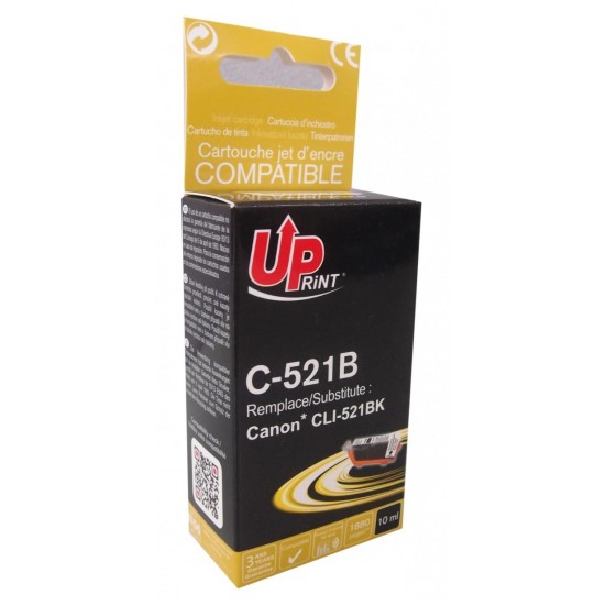 Мастилница UPRINT CLI521 CANON, С чип, Черна Ink cartridge UPRINT CLI521 CANON, WITH CHIP, Black