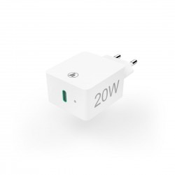 Мрежово зарядно HAMA 220V Power Delivery (PD) / Qualcomm,USB-C, 20W, Бял