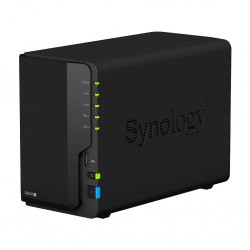 Мрежов сторидж Synology DS220+, за 2 диска, до 32TB, 2GHz, 2GB, Гигабит, USB3.0