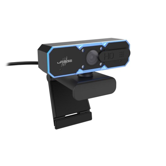 uRage "REC 600 HD" Streaming Webcam with Spy Protection, black
