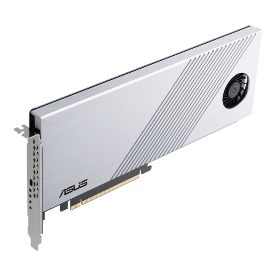 ASUS Hyper M.2 x16 Gen 4 Card (PCIe 4.0/3.0) supports four NVMe M.2 (2242/2260/2280/22110) devices up to 256 Gbps