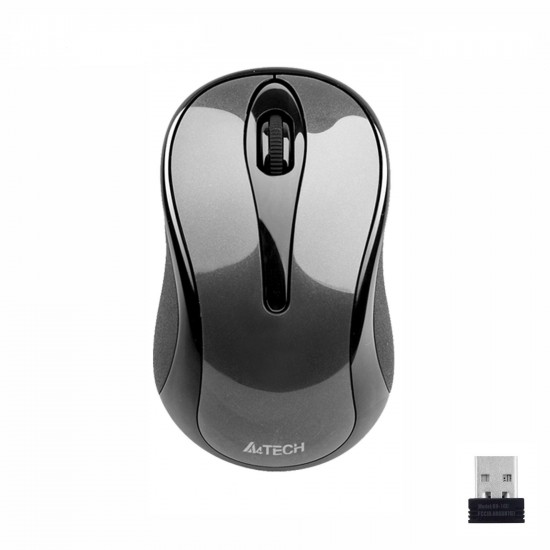 Wireless mouse A4tech G3-280A, V-Track PADLESS,  grey