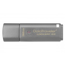 USB памет KINGSTON DataTraveler Locker+ G3, 32GB, USB 3.0, хардуерно криптиране, Сребрист