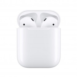 Блутут слушалки-тапи Apple AirPods 2Gen, с докинг кутийка, Wireless, Бели