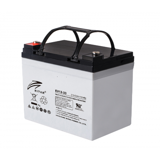 Lead Battery RITAR (EV12-33) 12V / 33 Ah- 195 / 130 / 160 mm GEL