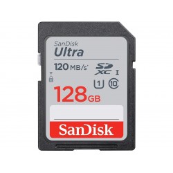 Карта памет SANDISK Ultra SDHC, 128GB, Class 10, U1, 120 Mb/s