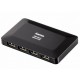 USB хъб със захранване и защита HAMA, USB 2.0, 4:1, Черен