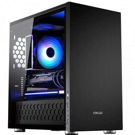 Кутия Jonsbo C3 Plus, TG, mATX, Черна Case Jonsbo C3 Plus, TG, mATX, Black