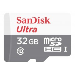 Карта памет SANDISK Ultra microSDHC UHS-I, 32GB, Class 10, 80Mb/s, Адаптер