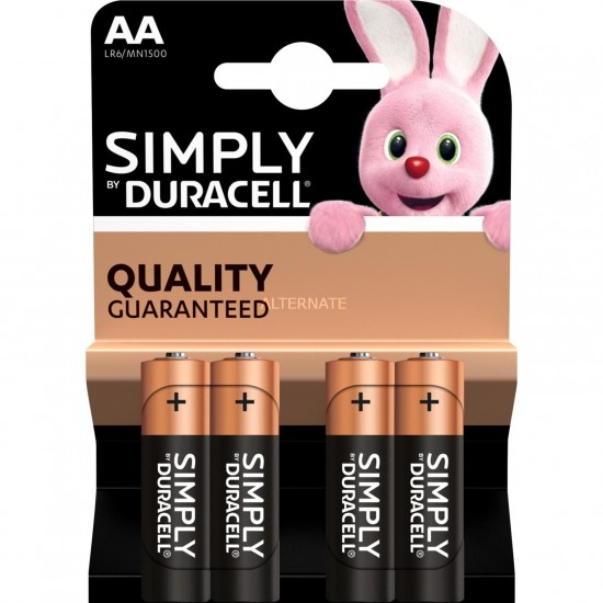 DURACELL Simply Alkaline Battery LR6 / 4 pcs. pack / 1.5V