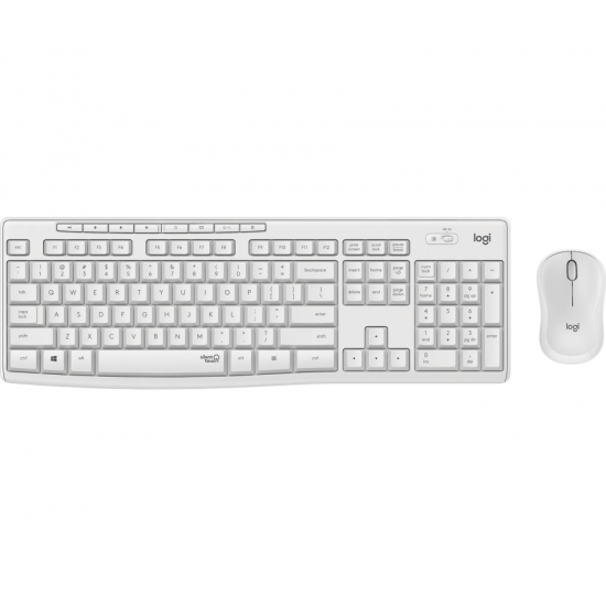 Wireless Keyboard and mouse set Logitech MK295 Silent, Off-White