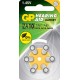 Батерия цинково въздушна GP ZA10 6 бр. бутонни за слухов апарат в блистер