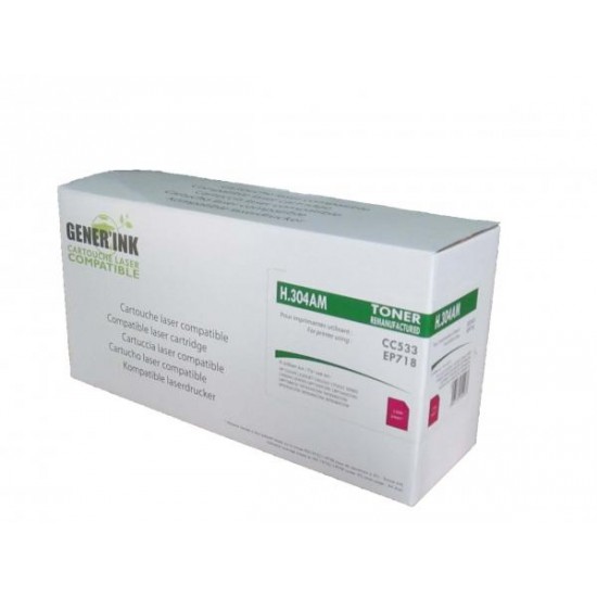 Toner Cartridge GENERINK CC533/EP718, HP/CANON, Magenta