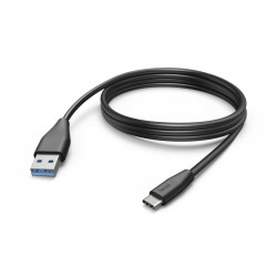 Кабел USB-C мъжко - USB-A мъжко, 3м, 5 Gbps, Черен