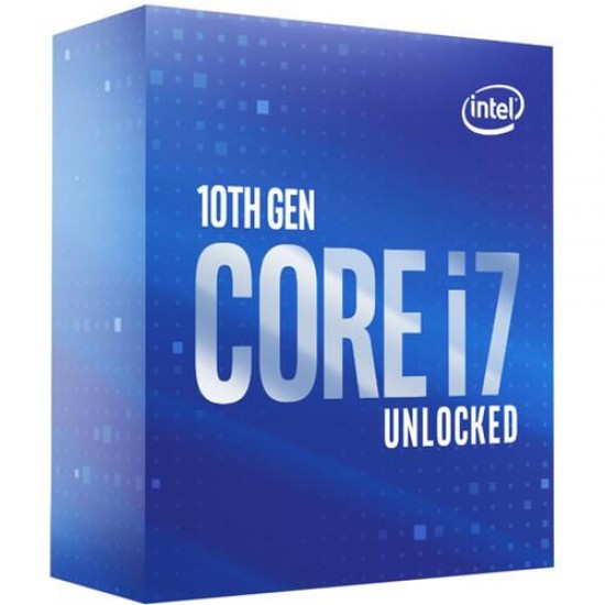 CPU Intel Comet Lake-S Core I7-10700K 8 cores, 3.8Ghz (Up to 5.10Ghz), 16MB, 125W, LGA1200, BOX