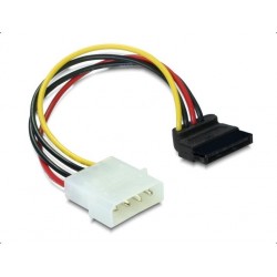 Кабел DeLock Power SATA HDD към 4 pin, на 90°, 15 cm Кабел DeLock Power SATA HDD към 4 pin, на 90°, 15 cm