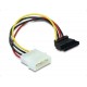 Кабел DeLock Power SATA HDD към 4 pin, на 90&deg;, 15 cm