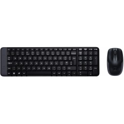 Kомплект безжични клавиатура с мишка Logitech MK220, Черна