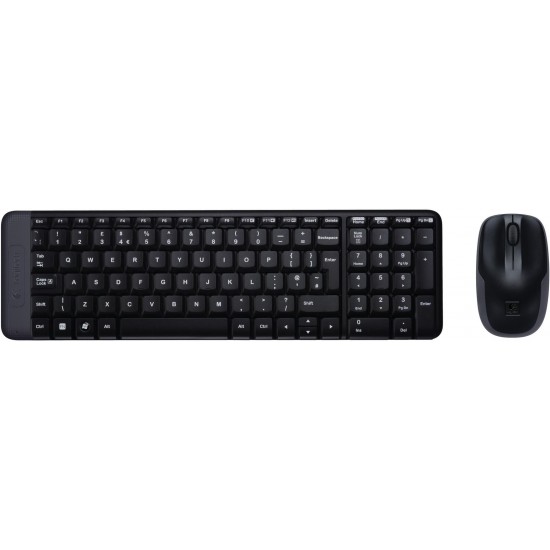 Wireless Keyboard and mouse set Logitech MK220, Black