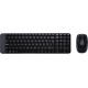 Kомплект безжични клавиатура с мишка Logitech MK220, Черна