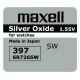 Бутонна батерия сребърна MAXELL SR-726 SW /AG2/ 397/, 1.55V