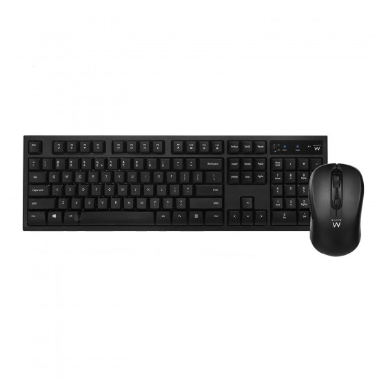 Ewent Wireless keyboard and mouse bundle, Black