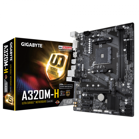 Motherboard GIGABYTE A320M-H, Socket AM4, mATX, 2xDDR4, M.2 NVMe