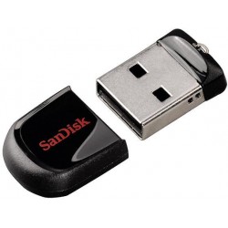 USB памет SanDisk Cruzer Fit, 64GB, SDCZ33-064G-G35, Черен
