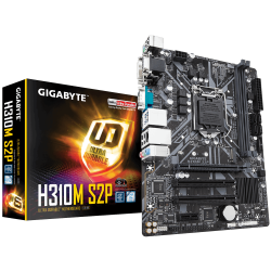 Дънна платка GIGABYTE H310M-S2P, Socket 1151 (300 Series), 2 x DDR4, 1 x Serial port